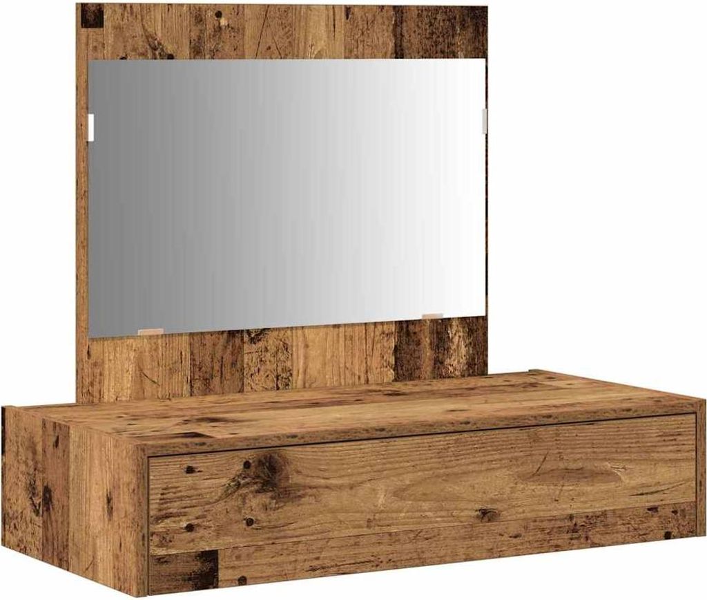 SYFAX Schminktisch mit Schubladen Braun 83 x 40 x 70 cm Holzwerkstoff