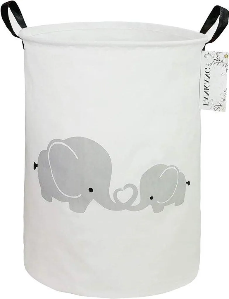 Panier à linge pliable imperméable en toile grise - Format compact - 3