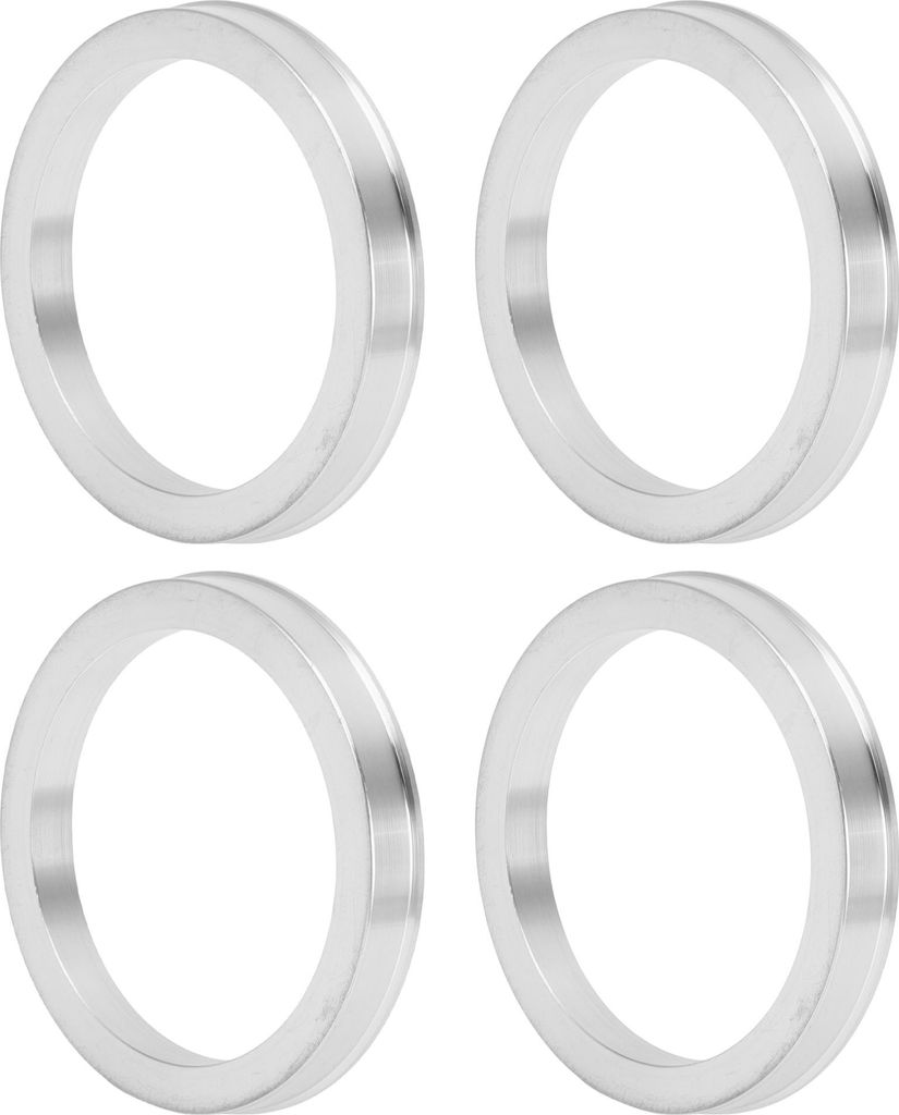 Autofelgen-Naben-Zentrierringe OD 78,1 mm bis ID 63,4 mm Räderzentrumswelle Stoßdämpfende Nabenringe aus Aluminiumlegierung Silberfarben Langlebig