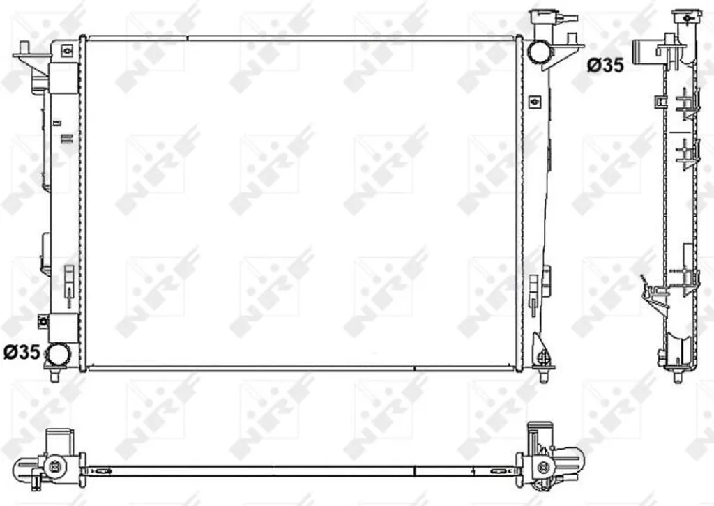 Radiateur NRF Haute Durabilité en Aluminium - OE 25310 2S500 Sportage