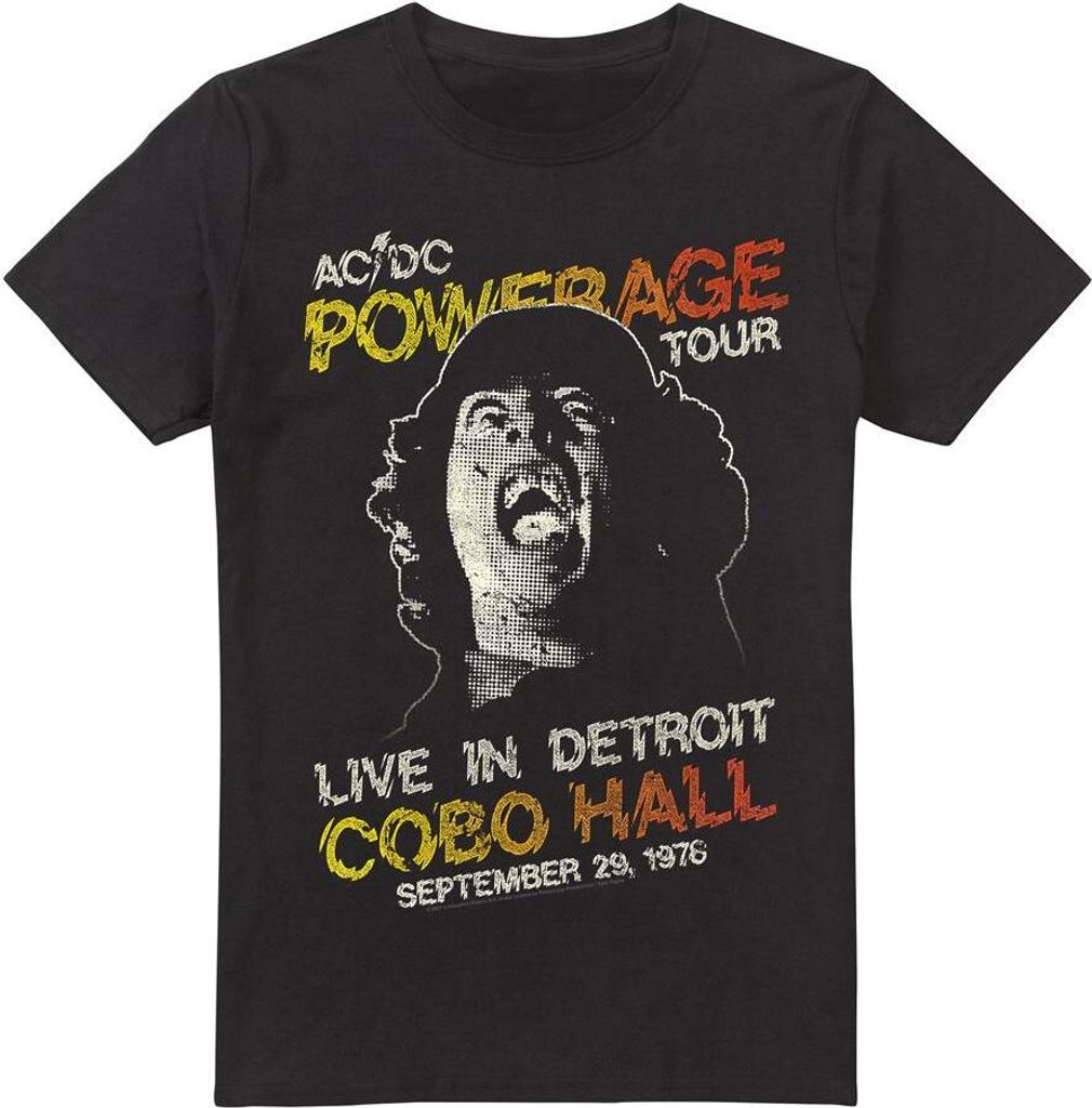 AC/DC - "Powerage Tour" T-Shirt für Herren TV13314 (S) (Schwarz)