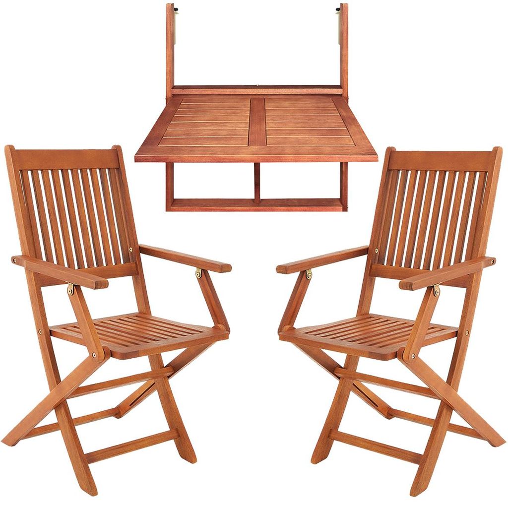 CASARIA® Balkonmöbel Set 2 Personen Holz FSC®-zertifiziert Produktbild 