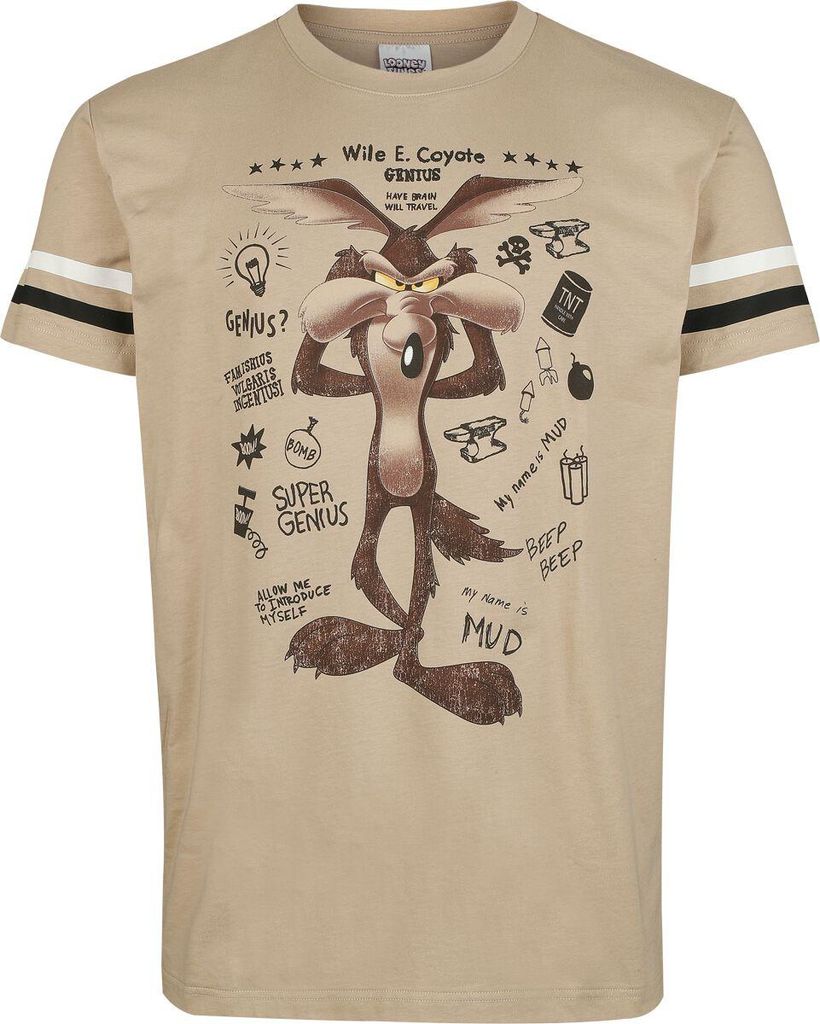 Looney Tunes T-Shirt Herren Coyote Genius beige L