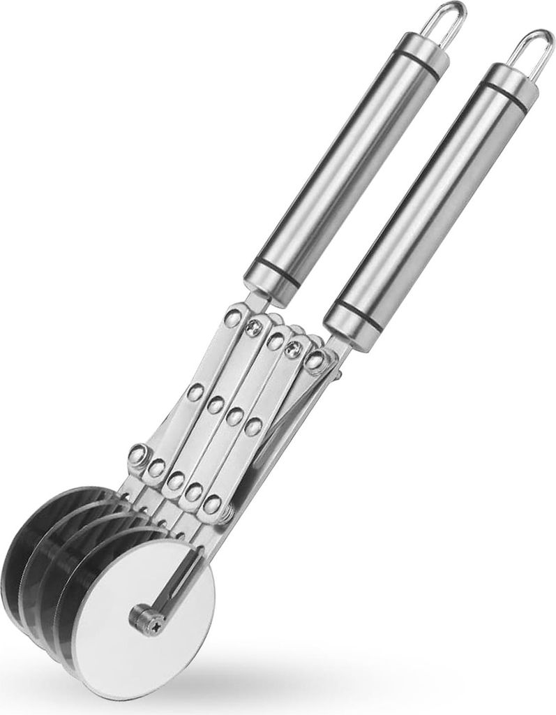 Multi-Runden Teigschneider mit 5 Rädern - Edelstahlteiler für das Backen in der Küche