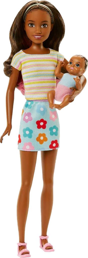 Mattel, Barbie Skipper Set mit brauner Schaufensterpuppe Produktbild 