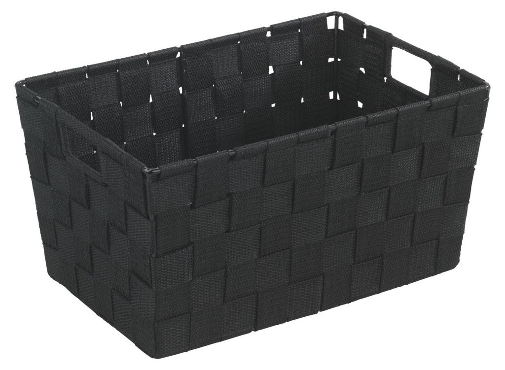 WENKO Úložný kôš ADRIA S Čierny policový box Organizér Obrázok produktu 