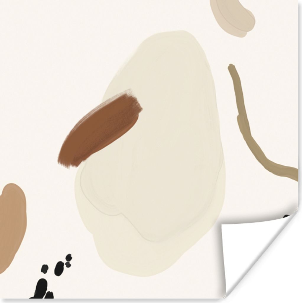 MuchoWow Poster Flecken - Abstrakt - Pastell 30x30 cm - Wandposter - Printing