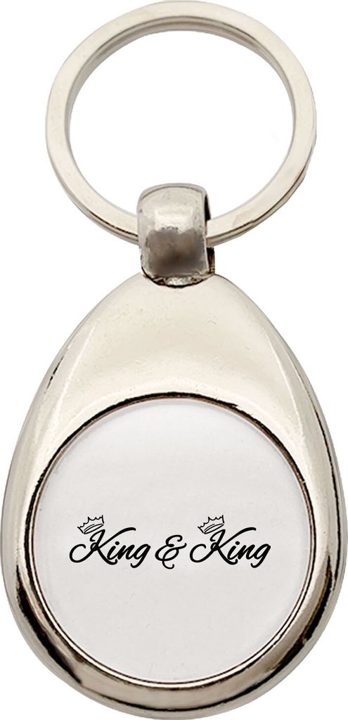 Huuraa Schlüsselanhänger King Paar Krone Metall Schlüsselring Einkaufswagenchip Geschenkidee