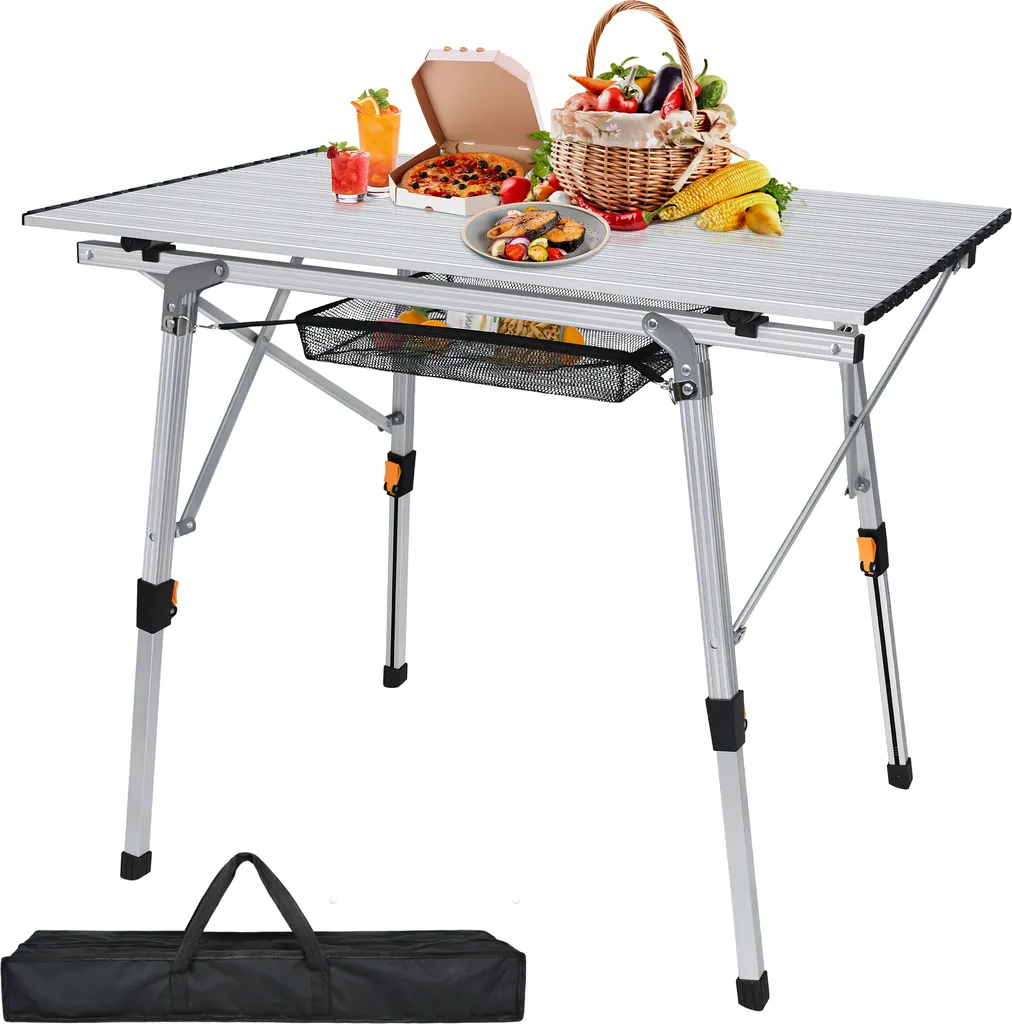 Table pliante de camping stable et compacte avec hauteur réglable - 18