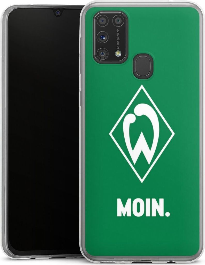 DeinDesign Slim Hülle für Samsung Galaxy M31 Silikon Case Ultra Dünn Handyhülle Moin Offizielles Lizenzprodukt SV Werder Bremen
