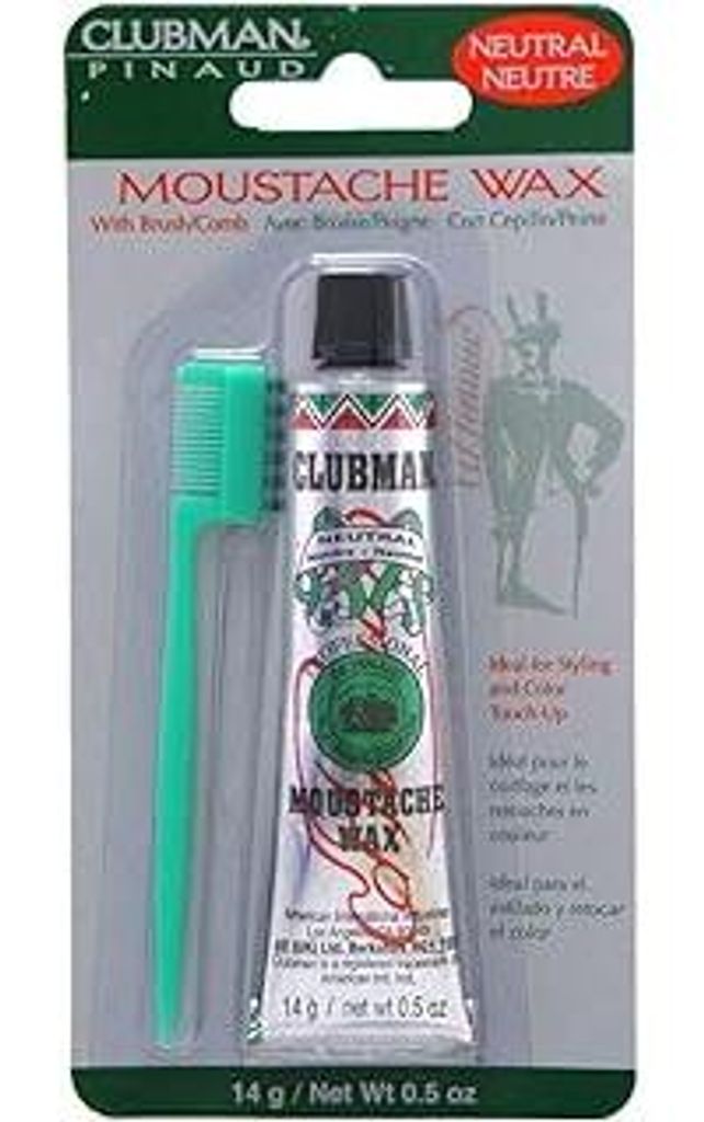 Clubman Pinaud Moustache Wax Hang Pack - Neutral