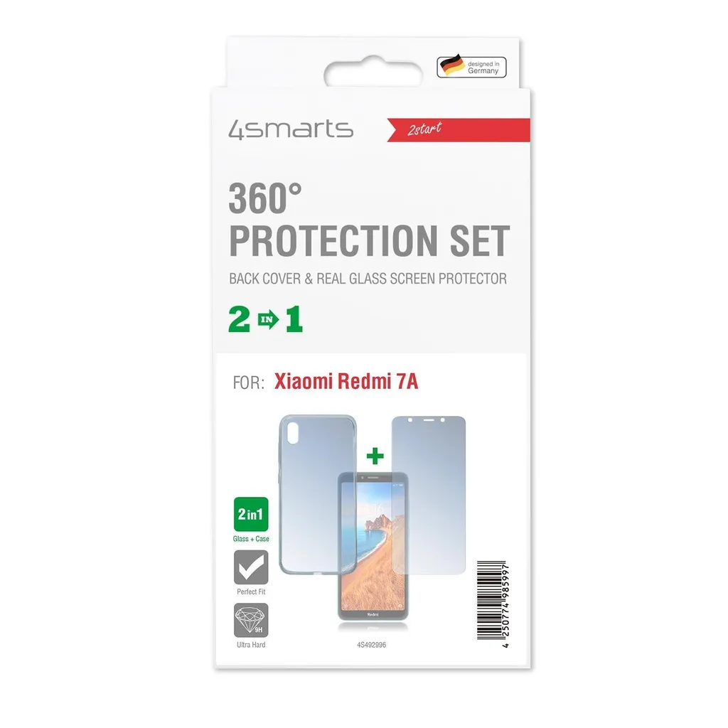 Offerta Set Protezione 360 Xiaomi Redmi 7A - 4smarts Trasparente - 1