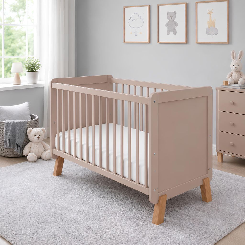 Baby-Delux Babybett Kinderbett 60x120 Lou Kaschmir-Beige Produktbild 