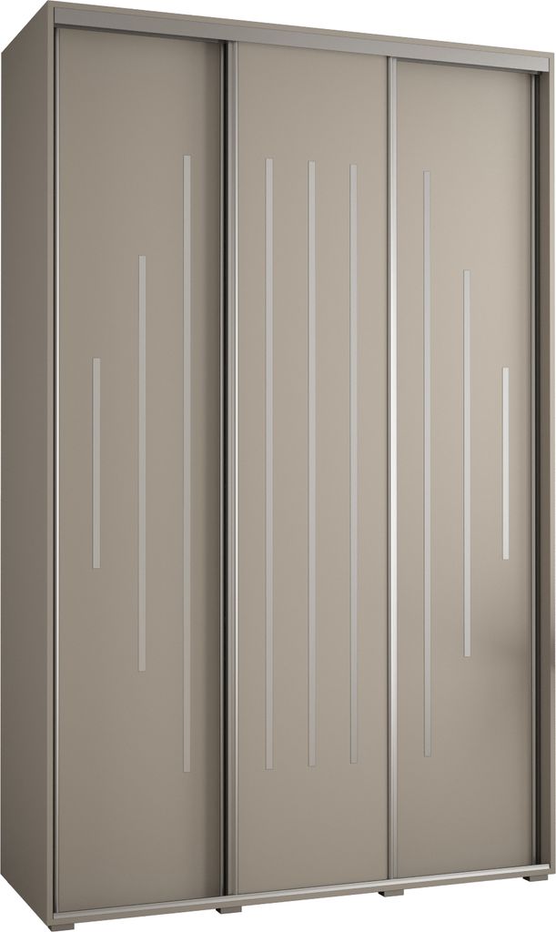 Kryspol Dakota 12 Schrank, drei Türen - 235,2x150x60cm - Kaschmir Silber