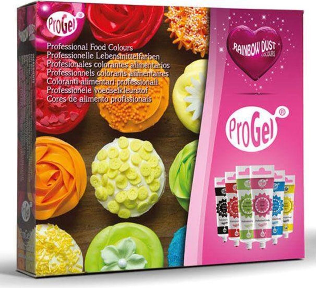ProGel - Box mit 6 Lebensmittelfarben - Gel Produktbild 