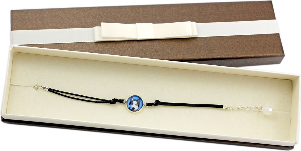 Siberian Husky - Armband in einer Schachtel mit Ihrem Foto, femininer Schmuck, ein ausgezeichnetes Geschenk der Marke Art-Dog.
