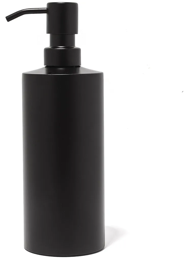 Distributeur de savon anti-rouille inox noir 450ml pour évier propre