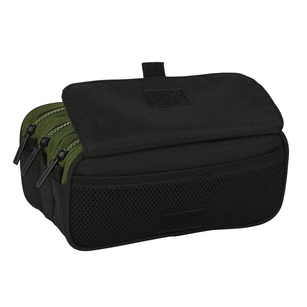 Safta Astuccio Triplo Verde Nero Foresta Scura | Resistente per Bambini - 4