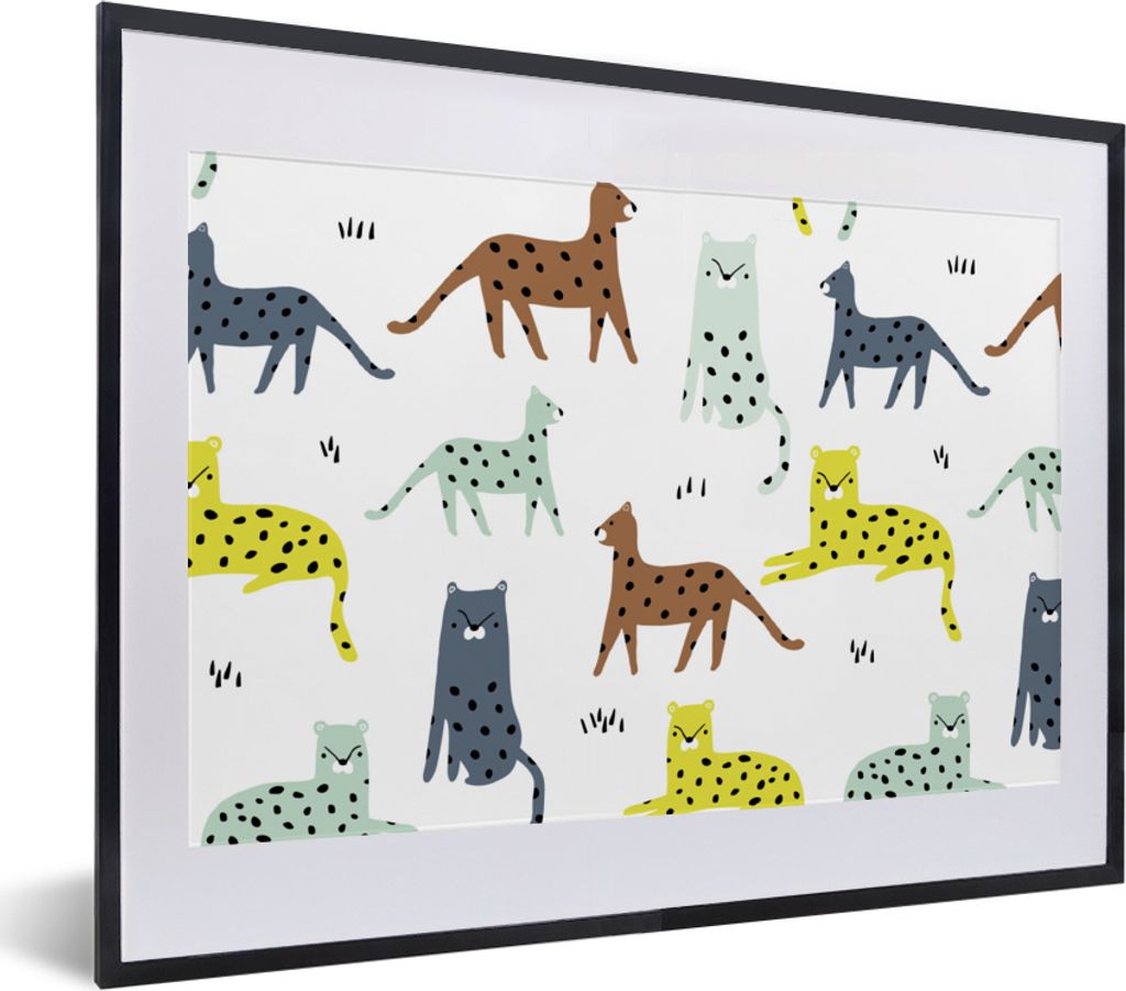 MuchoWow® MuchoWow® Gerahmtes Poster Wilde Tiere - Katze - Produktbild 