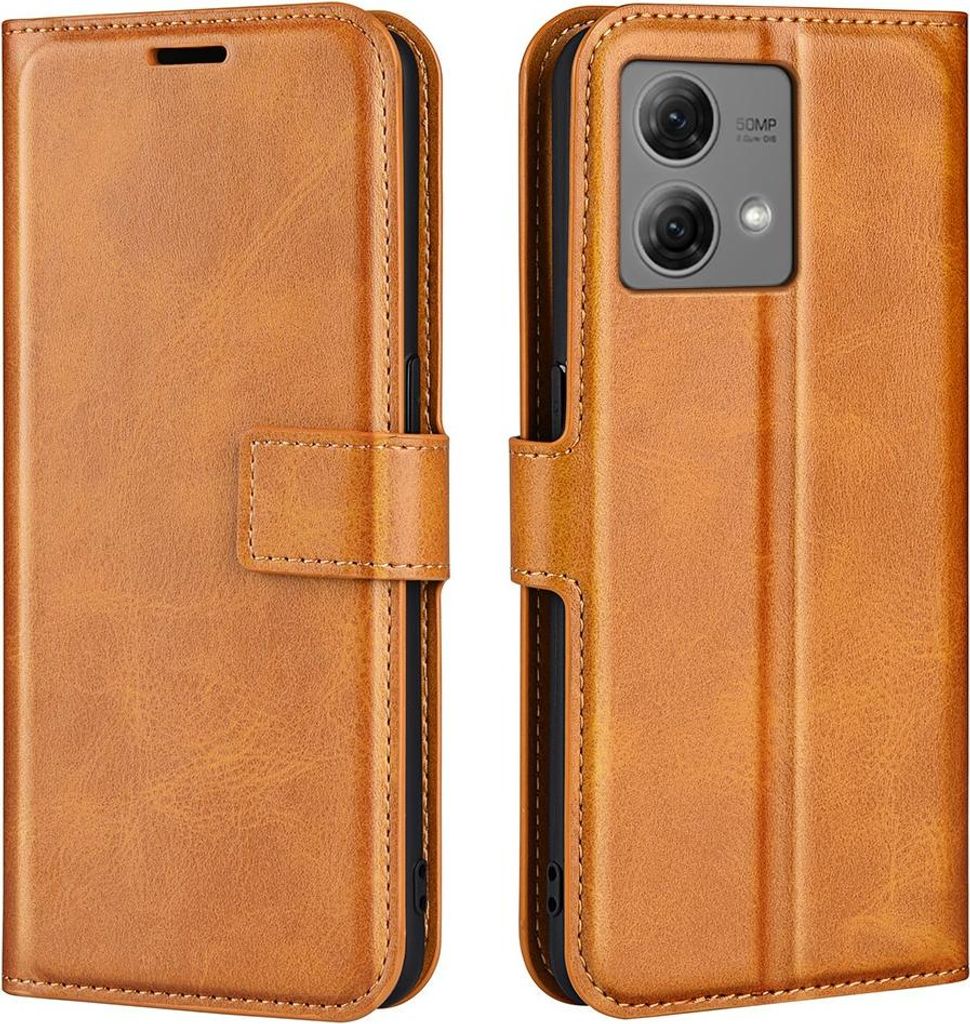 Motorola Moto G84 Hülle - Coverup Deluxe Klapphülle - Braun