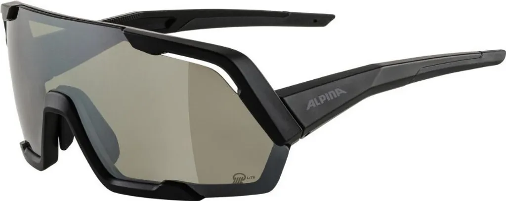 Masque de sport Alpina Rocket V Noir Mat - Protection UV cyclisme et VTT
