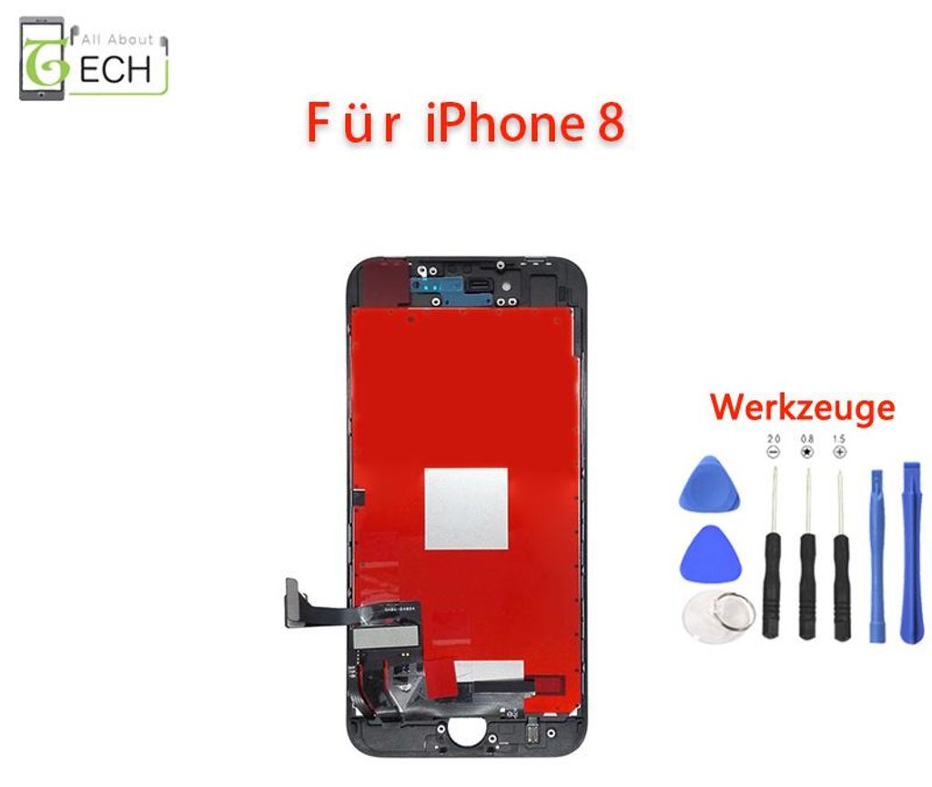 Für iPhone 8 4.7 Schwarz LCD Display Touchscreen Bildschirm Produktbild 