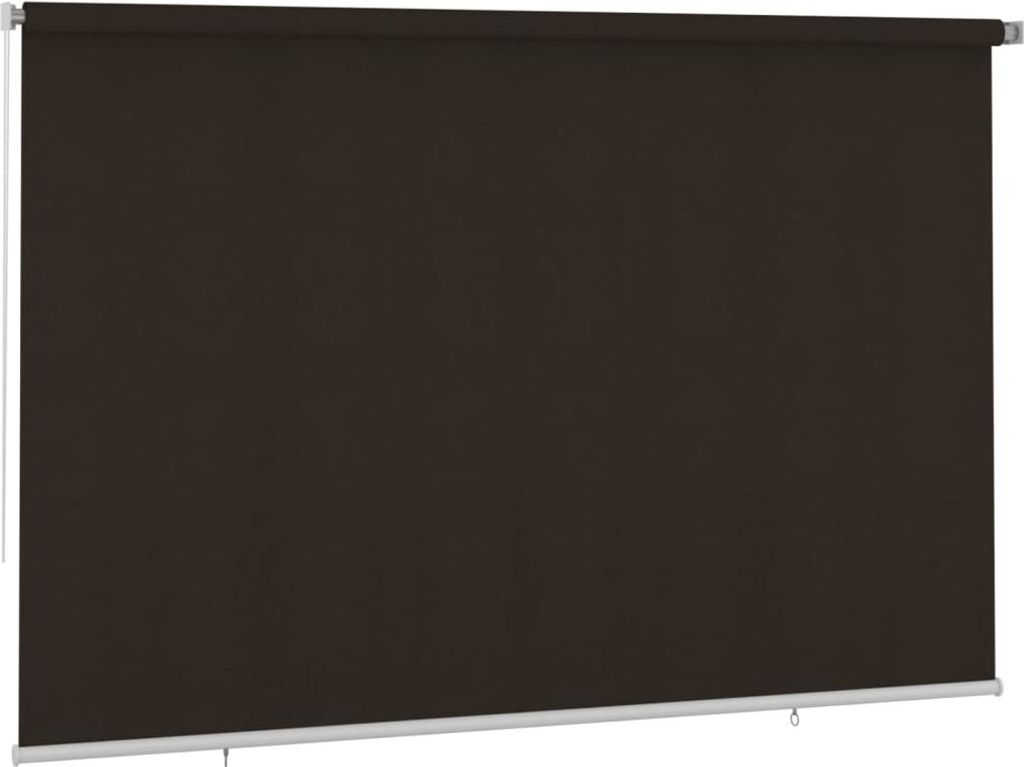 Roleta zewnętrzna vidaXL 350 x 230 cm, brązowa, HDPE Zdjęcie produktu 