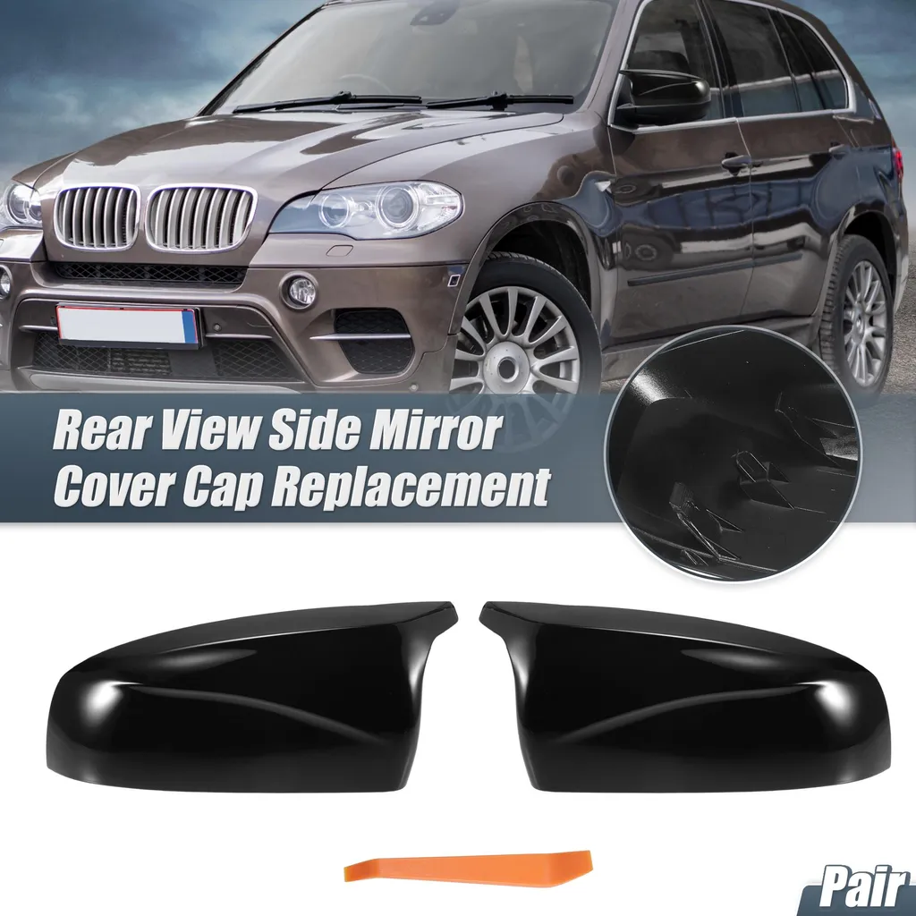 Coques de Rétroviseur Noir Brillant pour BMW X5 E70 X6 E71 2008-2013