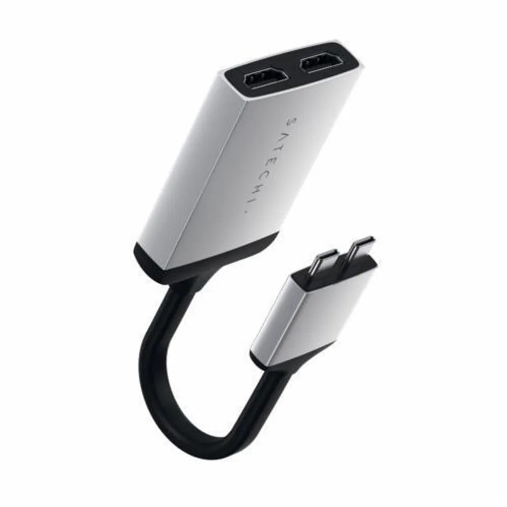 Adaptateur Double Écran HDMI pour Télétravail Satechi USB-C ST-TCDHAS 4K - 11