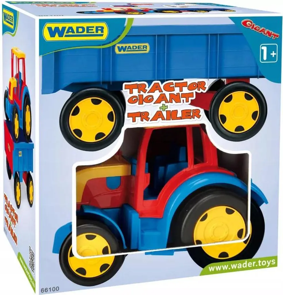 Tracteur porteur pour enfant avec remorque amovible - Jouet de jardin XXL