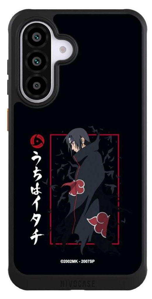 NIVOCASE Hülle für Samsung Galaxy A56 5G Handyhülle NIVOcore Case Schwarz Naruto Shippuden Offizielles Lizenzprodukt Itachi Uchiha