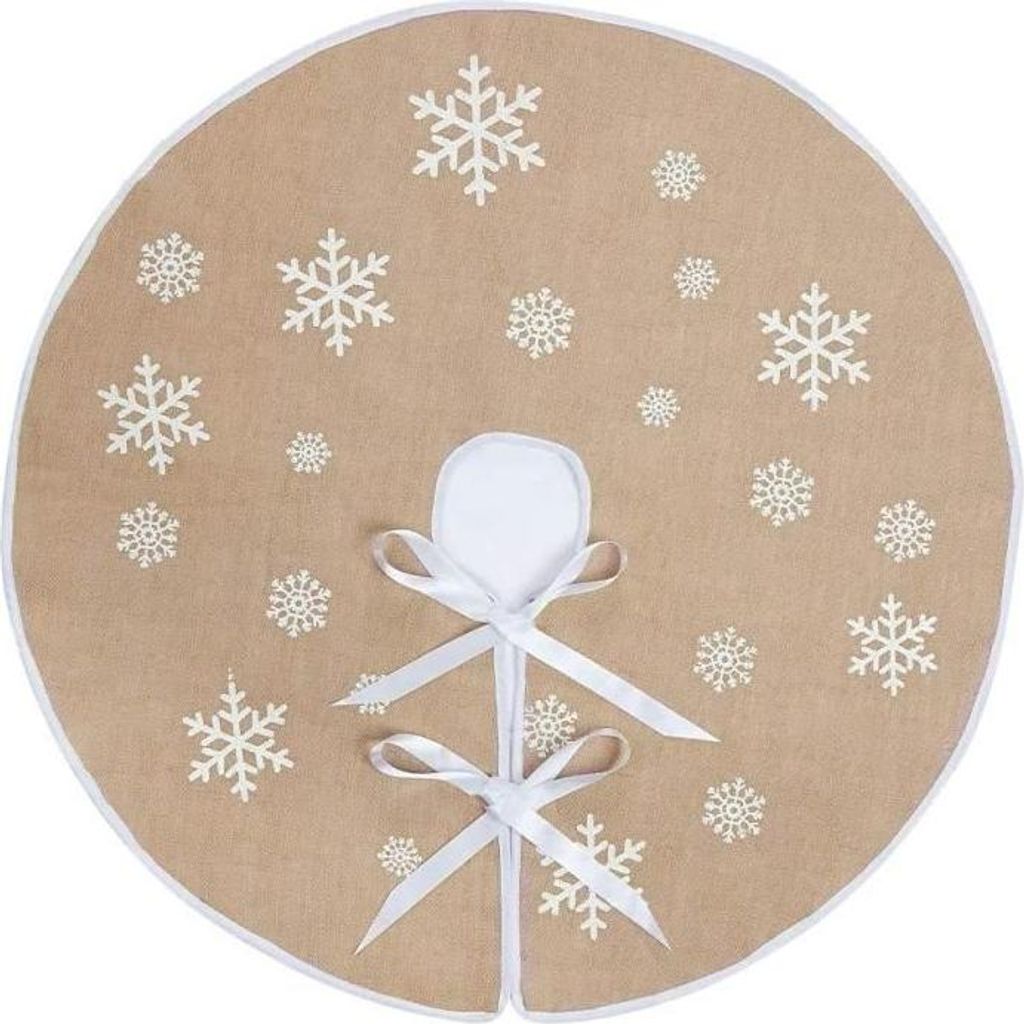 Rustikale Weihnachtsbaumdecke aus Jute, Jute 76 cm, 30 Zoll