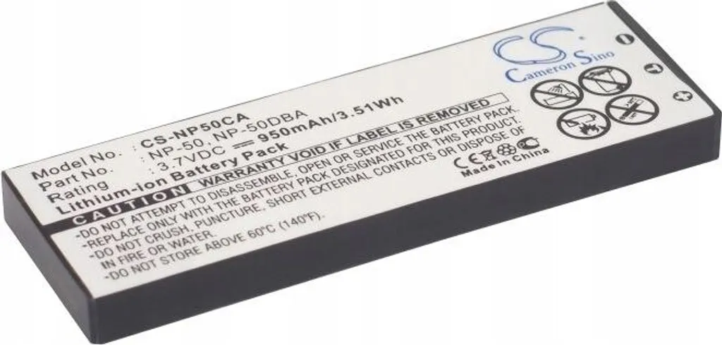 Batterie de Secours NP-50 pour Voyage et Vacances - Compatible Casio