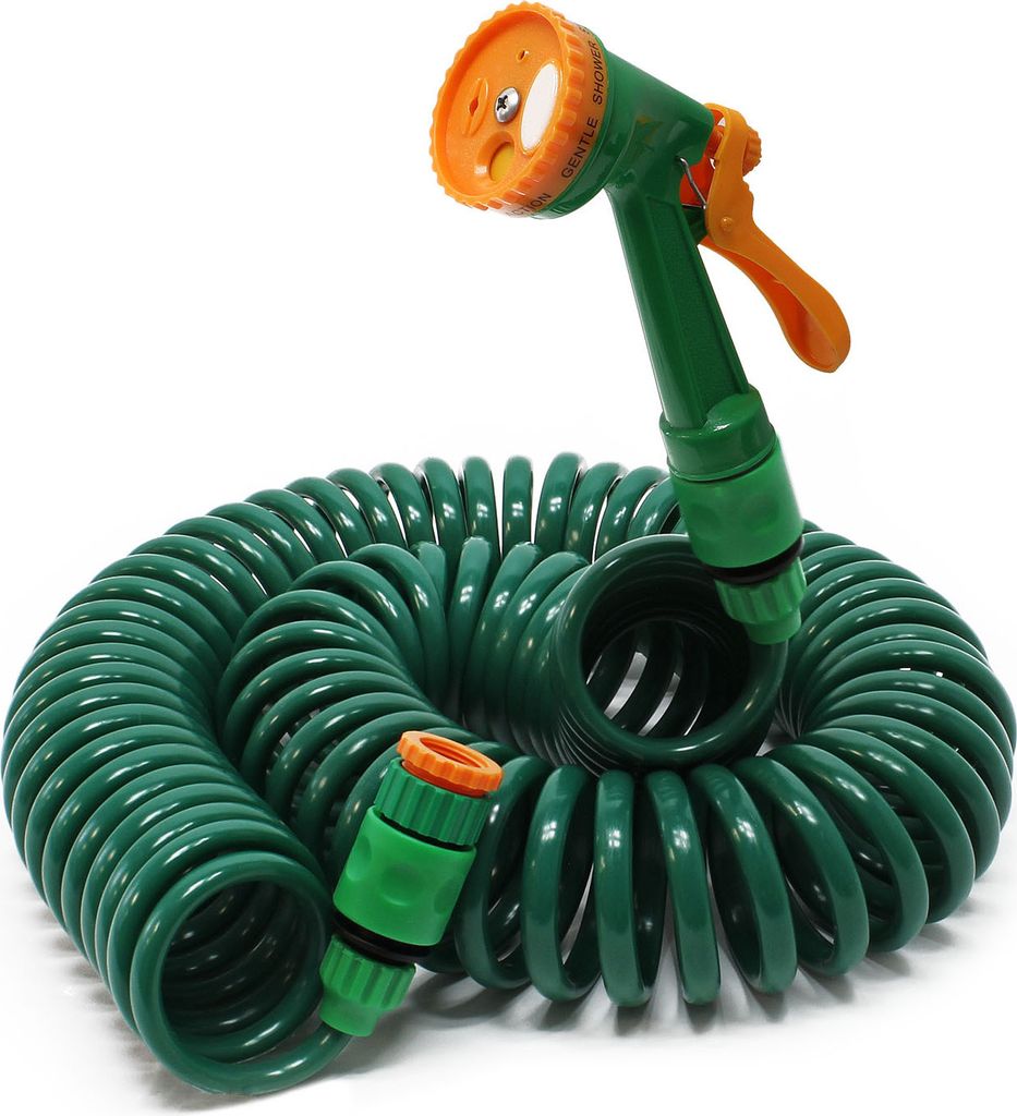 Wiltec Gartenschlauch Spiralschlauch 15m, flexibel Produktbild 