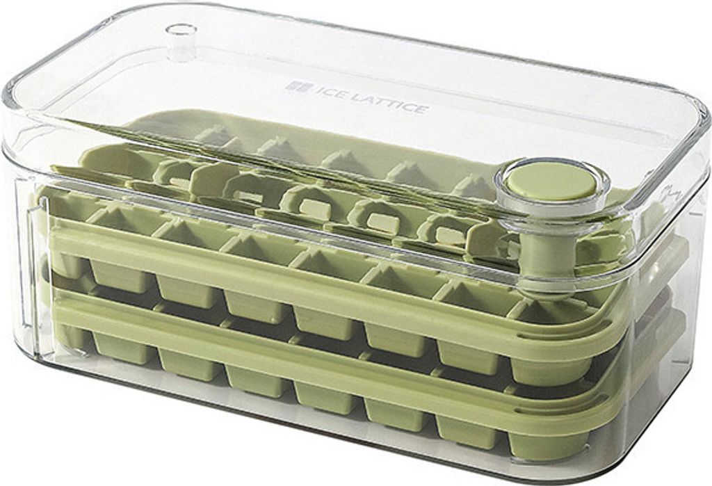 Eiswürfelbehälter mit Deckel und Behälter, 64 Stück Produktbild 