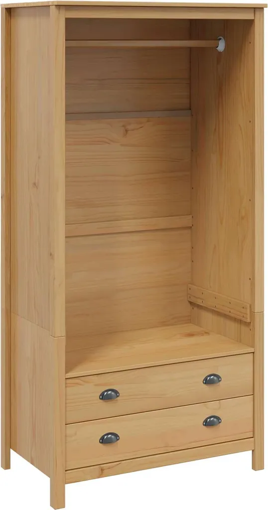 Armoire HILL pin massif miel 84cm - Qualité premium et design authentique