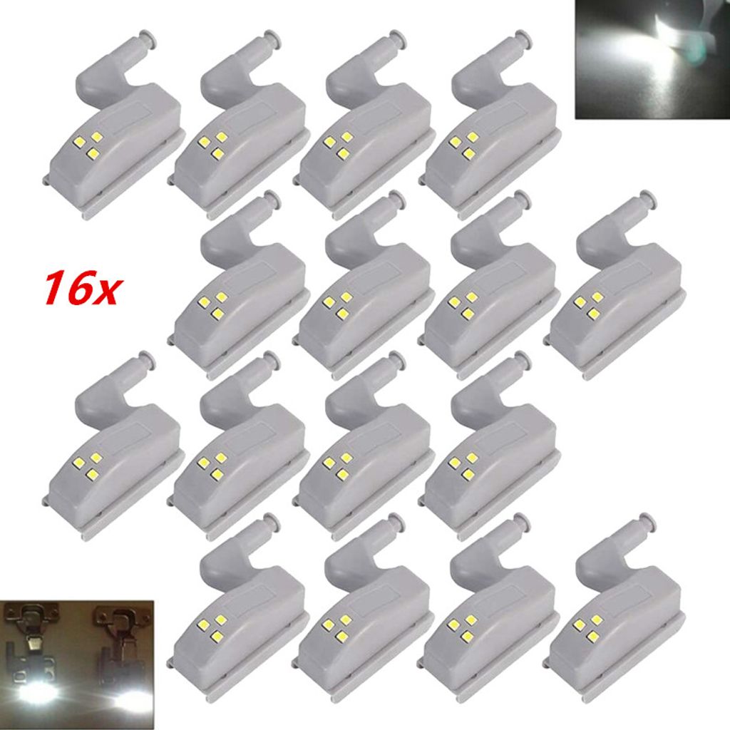 Kaltes Weiß TopHGC 10 STÜCKE Scharnier Led-licht LED Sensor Licht Schrank Kleiderschrank Beleuchtung Sensor Nachtlichter
