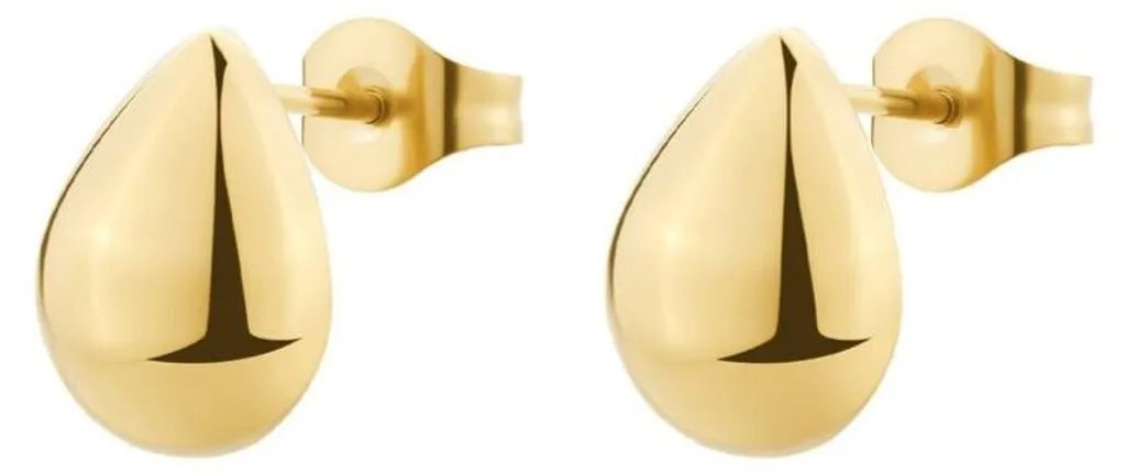 Boucles d'oreilles Tear Drop dorées à l'or fin BPC41 style élégant