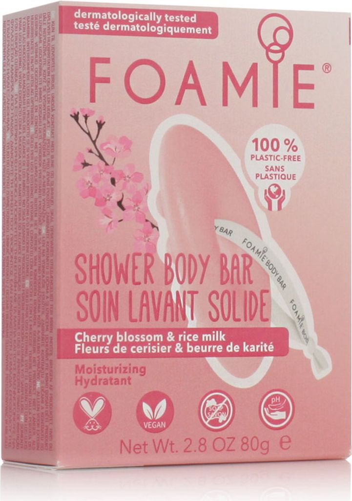 Foamie Shower Body Bar Cherry Blossom & Rice Milk 80 g Zdjęcie produktu 