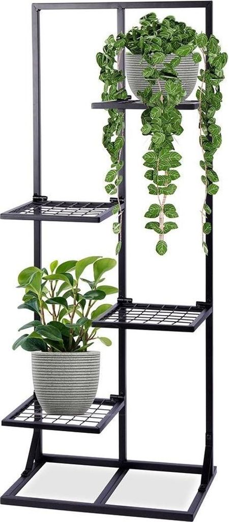 Support à fleurs en métal noir - intérieur élégant et Image du produit 