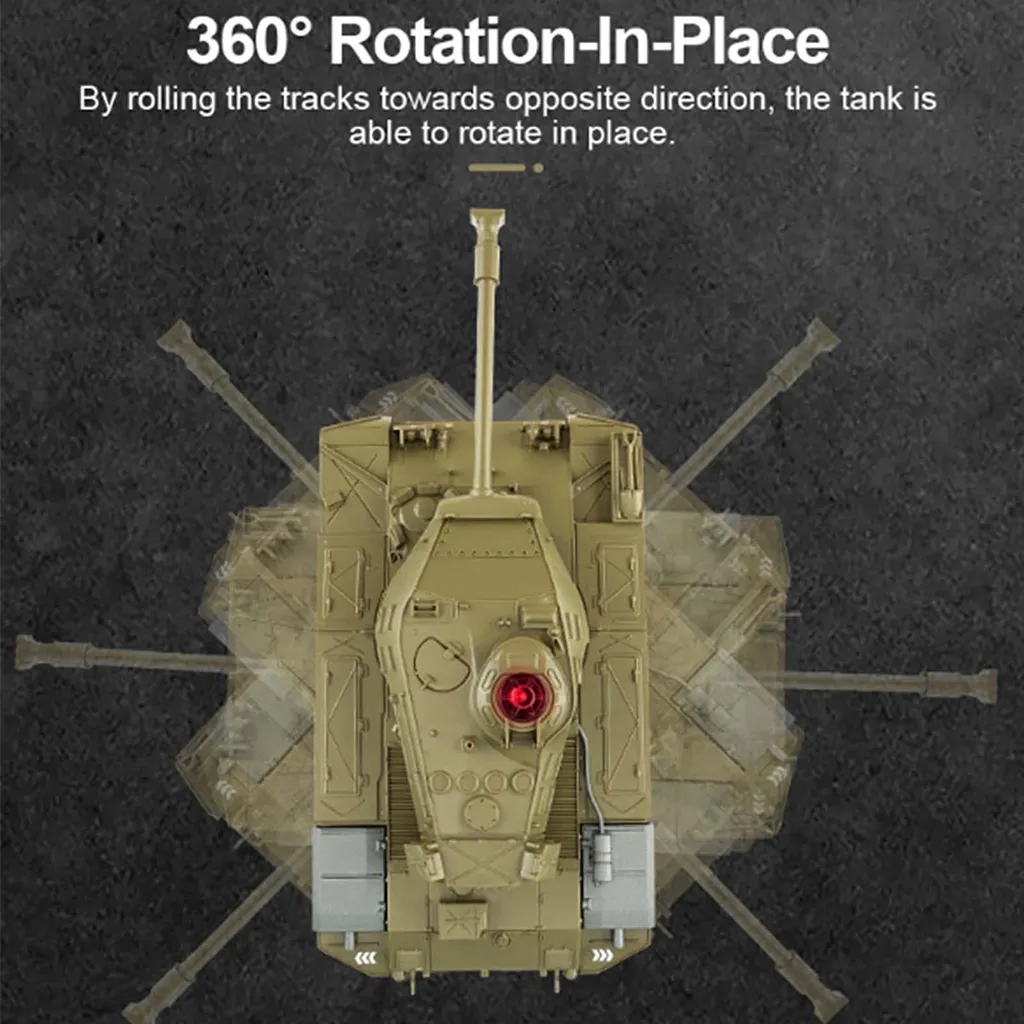 Char de combat RC 1/30 modèle réduit télécommandé pour enfants réaliste
