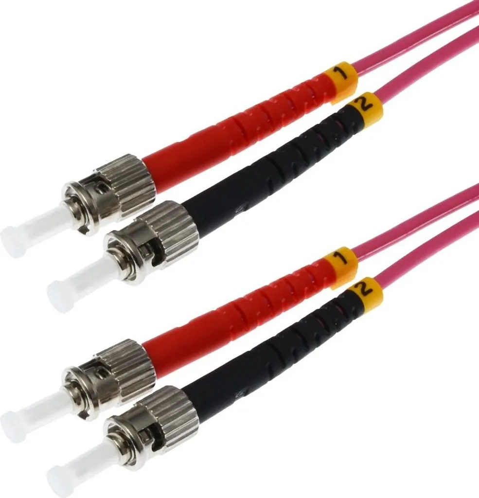 Helos 126426: Fibra Ottica OM4 ST/ST 50/125 Duplex Viola