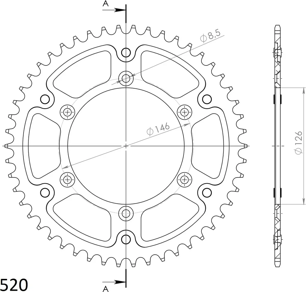 Couronne 520 Supersprox Stealth 50 dents : le mix parfait poids et durée