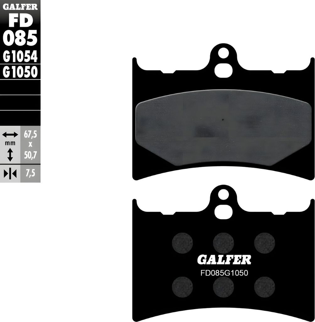 Bremsbeläge Galfer FD085G1050 Semi-Metall SCOOTER vorne für Benelli Devil Spring, Gilera MX 1 MXR SP01 50 - 125 ccm Bj. 1988 - 1995