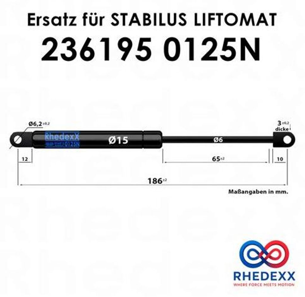IKEA Värde Ersatz Gasdruckfeder Gasdruckdämpfer 236195 Produktbild 