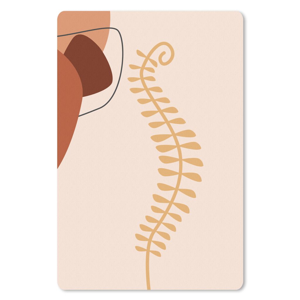 MuchoWow Mauspad Mousepad Sommer - Pflanze - Pastell 40x60 cm - Mousepads - Maus Mat - Pad - Mausunterlage - Schreibtisch Accesoire