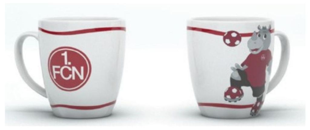 1. FC Nürnberg Rhinola Kindertasse, 175 ml, Höhe 9 cm, Produktbild 
