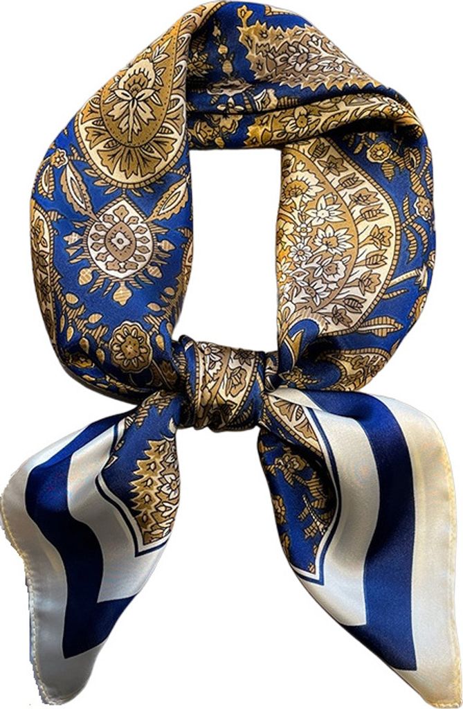 Giana Schal Typ3 – Stilvoller Schal in Blau und Braun KP27426