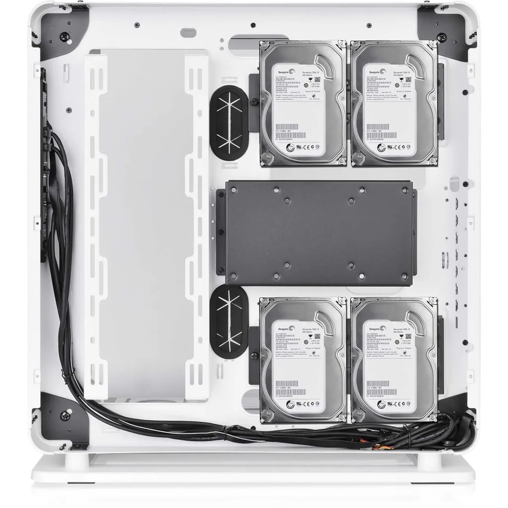 Thermaltake Core P6 TG Snow White : Boîtier PC ATX Blanc Modulable