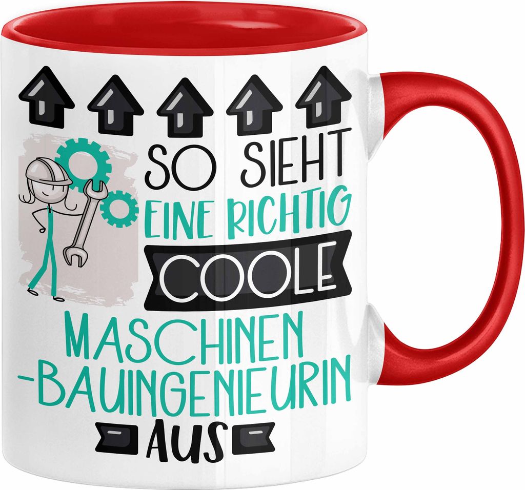 Maschinenbauingenieurin Geschenk Tasse Geschenkidee für Maschinenbauingenieurin Geburtstag Weihnachten Spruch So Sieht Eine Richtig Coole Maschine...